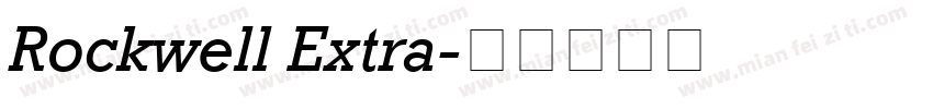 Rockwell Extra字体转换